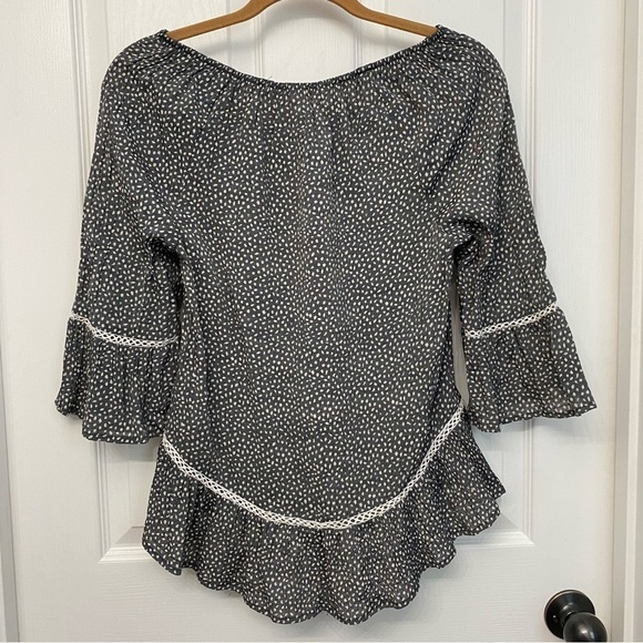 Hope & Harlow Loose Fit 3/4 Bell Sleeve Top PS Petite Small - Picture 13 of 14